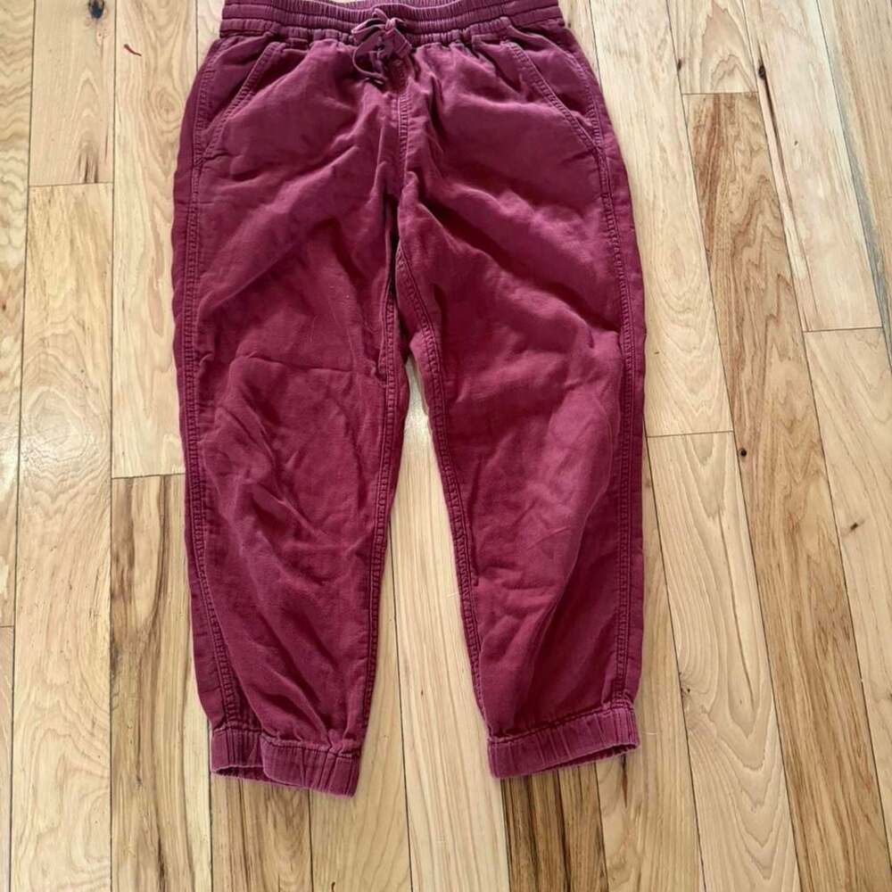 Point Sur Burgundy Jogger Pants Petite Size 2P